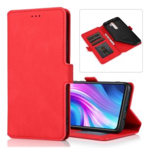 For Xiaomi Redmi Note 8 Pro Retro Magnetic Closing Clasp Horizontal Flip Leather Case with Holder & Card Slots & Photo Frame & Wallet(Red) (OEM)