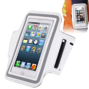 Sports Armband Case with Earphone Hole for iPhone 5 & 5C & 5S(White) (OEM)