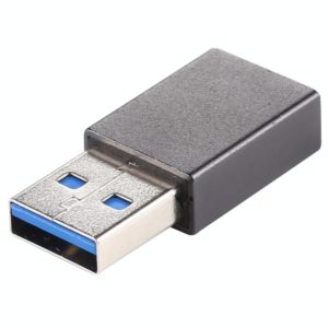 USB 3.0 Male to Type-C / USB-C Female Aluminium Alloy Adapter (Black) (OEM)