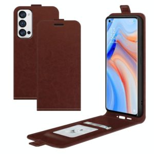 For OPPO Reno5 Pro+ / Find X3 Neo R64 Texture Single Vertical Flip Leather Protective Case with Card Slots & Photo Frame(Brown) (OEM)