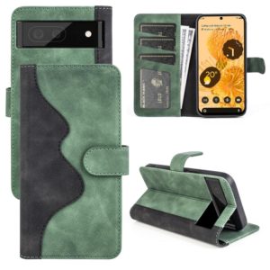 For Google Pixel 7 Pro Stitching Horizontal Flip Leather Phone Case(Green) (OEM)