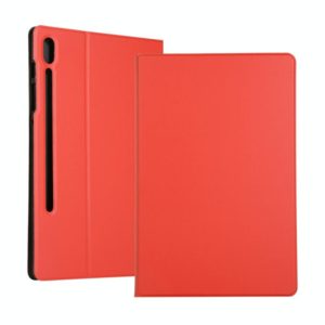 For Samsung Galaxy Tab S7 T870 (2020) Voltage Elastic Texture Horizontal Flip Leather Case with Holder(Red) (OEM)