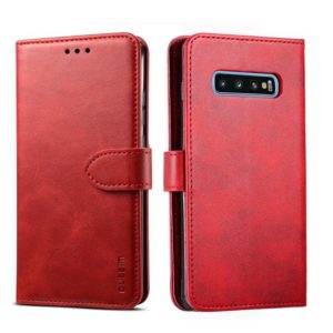 For Galaxy S10+ GUSSIM Business Style Horizontal Flip Leather Case with Holder & Card Slots & Wallet(Red) (GUSSIM) (OEM)