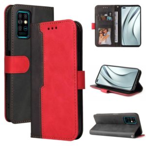 For Infinix Note 8 Business Stitching-Color Horizontal Flip PU Leather Case with Holder & Card Slots & Photo Frame(Red) (OEM)