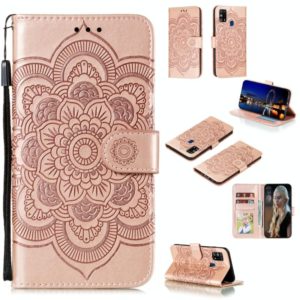 For Galaxy M31 Mandala Embossing Pattern Horizontal Flip PU Leather Case with Holder & Card Slots & Walle & Lanyard(Pink) (OEM)