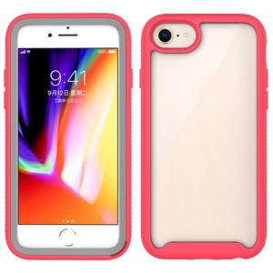 For iPhone SE 2022 / SE 2020 / 8 / 7 Starry Sky Solid Color Series Shockproof PC + TPU Protective Case(Red) (OEM)