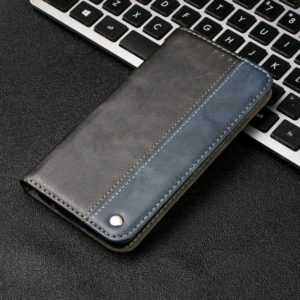 For Samsung Galaxy S20 FE Business Solid Color Stitching Horizontal Flip Leather Case with Holder & Card Slots(Blue) (OEM)