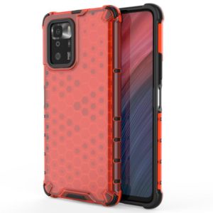For Xiaomi Redmi Note 10 Pro 5G Shockproof Honeycomb PC + TPU Protective Case(Red) (OEM)