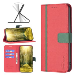 For Nokia G21 / G11 BF13 Color Matching Cross Texture Leather Phone Case(Red) (OEM)
