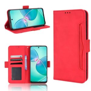 For Infinix Hot 12 Play Skin Feel Calf Texture Card Slots Leather Phone Case(Red) (OEM)