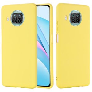 For Xiaomi Mi 10T Lite 5G Pure Color Liquid Silicone Shockproof Full Coverage Case(Yellow) (OEM)