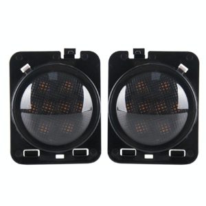 2 PCS 8W DC 12V Car SUV Refit LED Wheel Eyebrow Turn Signal for Jeep Wrangler JK 07-17, Specification: Butt Assembly with Aperture (OEM)