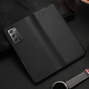 For Samsung Galaxy Z Fold2 5G Exclusive Series Cowhide Texture Horizontal Flip Leather Case(Black) (OEM)