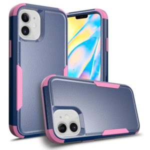 For iPhone 12 mini TPU + PC Shockproof Protective Case (Royal Blue + Pink) (OEM)