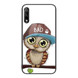 For Honor 9X Colorful Painted Glass Phone Case(Owl) (OEM)