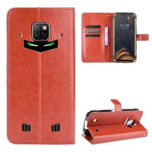 For Doogee S88 Plus / S88 Pro Crazy Horse Texture Horizontal Flip Leather Case with Holder & Card Slots & Lanyard(Brown) (OEM)