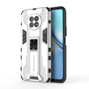 For Honor X20 5G Supersonic PC + TPU Shock-proof Protective Case with Holder(Silver) (OEM)