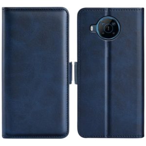 For Nokia X100 Dual-side Magnetic Buckle Leather Phone Case(Dark Blue) (OEM)