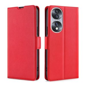 For Honor 70 Ultra-thin Voltage Side Buckle Horizontal Flip Leather Phone Case(Red) (OEM)