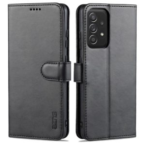 For Samsung Galaxy A52 5G / 4G AZNS Skin Feel Calf Texture Horizontal Flip Leather Case with Card Slots & Holder & Wallet(Black) (AZNS) (OEM)