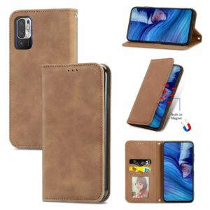 For Xiaomi Redmi Note10 5G Retro Skin Feel Business Magnetic Horizontal Flip Leather Case With Holder & Card Slots & Wallet & Photo Frame(Brown) (OEM)