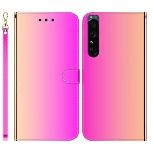 For Sony Xperia 1 IV Imitated Mirror Surface Horizontal Flip Leather Phone Case(Gradient Color) (OEM)