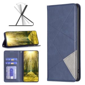 For Infinix Hot 11s/Hot 11T Prismatic Invisible Magnetic Leather Phone Case(Blue) (OEM)
