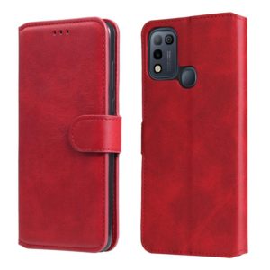 For Infinix Hot 10 Play Classic Calf Texture PU + TPU Horizontal Flip Leather Case with Holder & Card Slots & Wallet(Red) (OEM)