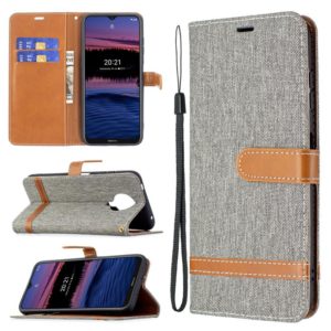 For Nokia G20 / G10 Color Matching Denim Texture Horizontal Flip Leather Case with Holder & Card Slots & Wallet & Lanyard(Grey) (OEM)
