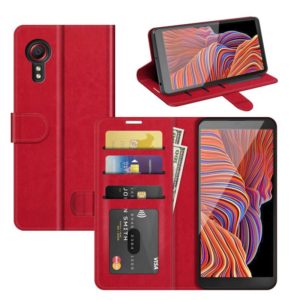 For Samsung Galaxy Xcover 5 / Xcover 5S R64 Texture Single Horizontal Flip Protective Case with Holder & Card Slots & Wallet& Photo Frame(Red) (OEM)