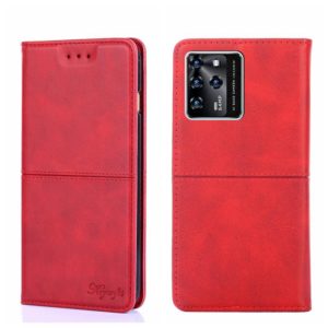 For ZTE Blade V30 Cow Texture Magnetic Horizontal Flip Leather Phone Case(Red) (OEM)