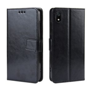 Retro Crazy Horse Texture Horizontal Flip Leather Case for Xiaomi Redmi 7A , with Holder & Card Slots & Photo Frame(Black) (OEM)