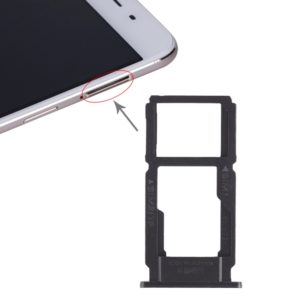 For OPPO R9sk SIM Card Tray + SIM Card Tray / Micro SD Card Tray (Black) (OEM)