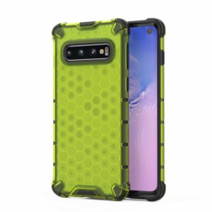 Honeycomb Shockproof PC + TPU Case for Galaxy S10 (Green) (OEM)