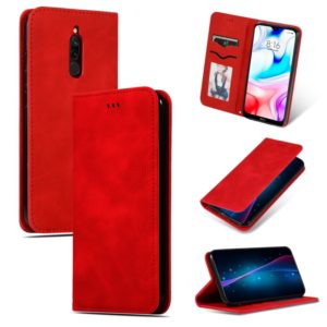 For Xiaomi Redmi 8A Retro Skin Feel Business Magnetic Horizontal Flip Leather Case(Red) (OEM)