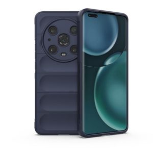 For Honor Magic4 Pro Magic Shield TPU + Flannel Phone Case(Dark Blue) (OEM)