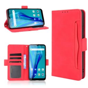 For Oukitel C23 Pro Skin Feel Calf Pattern Horizontal Flip Leather Case with Holder & Card Slots & Photo Frame(Red) (OEM)