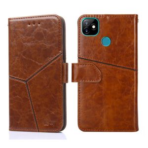 For IItel Vision 1 Geometric Stitching Horizontal Flip Leather Phone Case(Light Brown) (OEM)