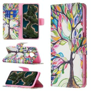 For Nokia X10 / X20 Colored Drawing Pattern Horizontal Flip Leather Case with Holder & Card Slots & Wallet(Tree Life) (OEM)