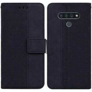 For LG Stylo 6 / K71 Geometric Embossed Leather Phone Case(Black) (OEM)