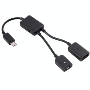 1 to 2 Micro USB OTG Adapter Cable (OEM)