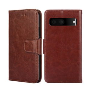 For Google Pixel 7 5G Crystal Texture Leather Phone Case(Brown) (OEM)