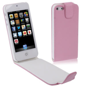 Vertical Flip Soft Leather Case for iPhone 5 & 5s & SE & SE(Pink) (OEM)