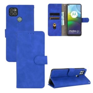 For Motorola Moto G9 Power Solid Color Skin Feel Magnetic Buckle Horizontal Flip Calf Texture PU Leather Case with Holder & Card Slots & Wallet(Blue) (OEM)