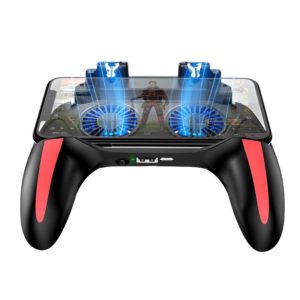H10 3 in 1 Plug-in Type Dual Fan Cooling Gamepad Game Auxiliary Button Grip with Stand (OEM)
