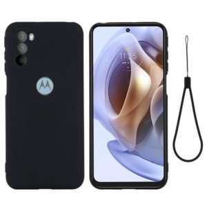 For Motorola Moto G31 / G41 4G Pure Color Liquid Silicone Shockproof Full Coverage Phone Case(Black) (OEM)