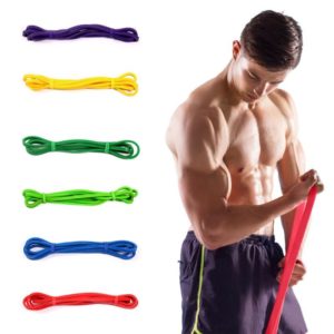 Elastic Natural Latex Resistance Band Yoga Fitness Equipment, Circumference: 2.08m, Random Color Delivery (OEM)