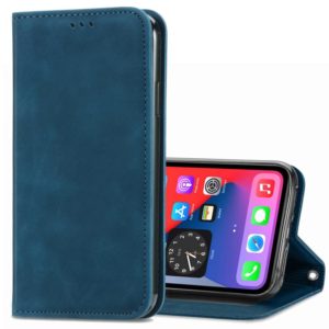 For iPhone 12 mini Retro Skin Feel Business Magnetic Horizontal Flip Leather Case with Holder & Card Slots & Wallet & Photo Frame (Blue) (OEM)