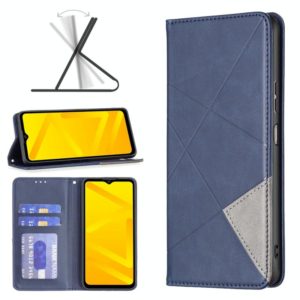 For ZTE Blade A71 Prismatic Invisible Magnetic Leather Phone Case(Blue) (OEM)