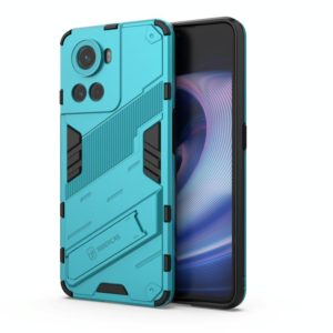 For OnePlus Ace 5G Punk Armor PC + TPU Phone Case with Holder(Blue) (OEM)